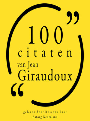 cover image of 100 citaten van Jean Giraudoux